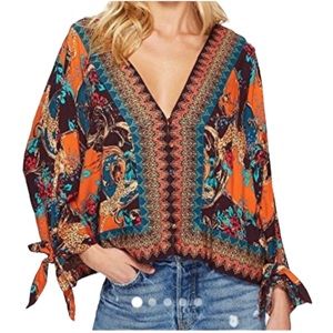 Free People Catch me if you Can’t print blouse